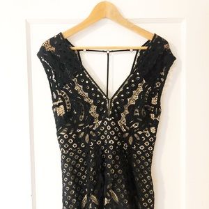 Free People Lace Black Dress